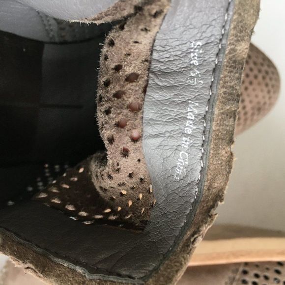 Dolce Vita Tommi Perforated‎ Bootie SMOKE NUBUCK Womens Size 6.5 Heeled Ankle - Picture 8 of 8